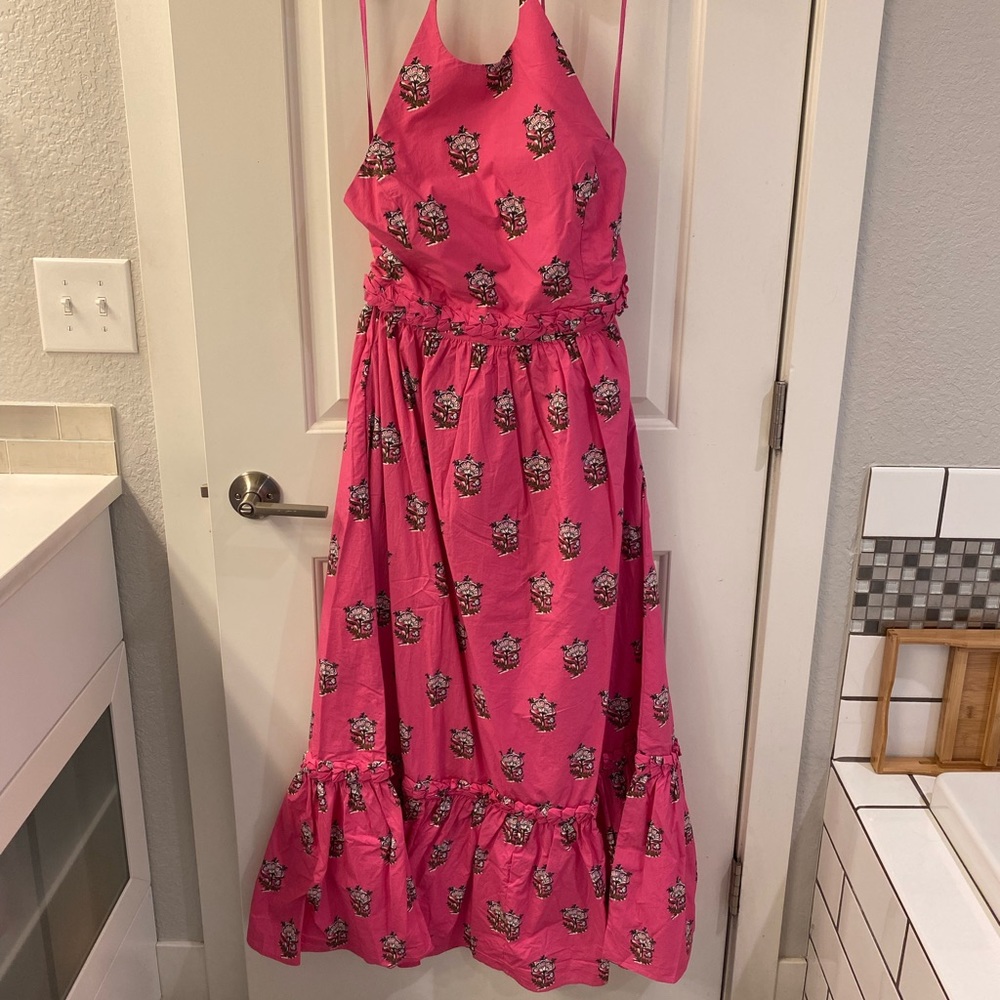 Rhode NWT pink maxi halter dress medium